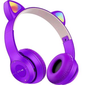 هدفون بلوتوث گربه ای چراغدار P47  اورجینال